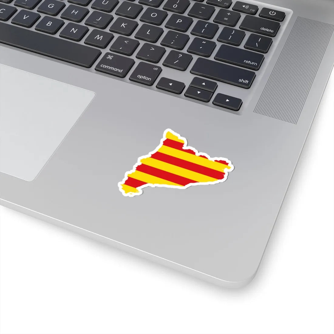 Flag map of Catalonia (Spain) STICKER Vinyl Kiss-Cut Decal - The Sticker Space