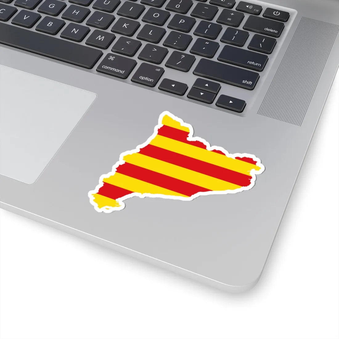 Flag map of Catalonia (Spain) STICKER Vinyl Kiss-Cut Decal - The Sticker Space