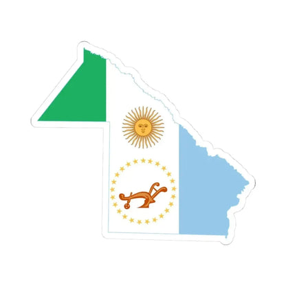 Flag-map of Chaco Province (Argentina) STICKER Vinyl Kiss-Cut Decal 3 Inch White - The Sticker Space