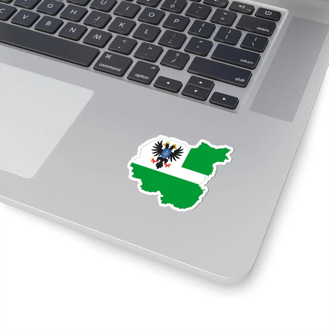 Flag-map of Chernihiv Oblast (Ukraine) STICKER Vinyl Kiss-Cut Decal - The Sticker Space