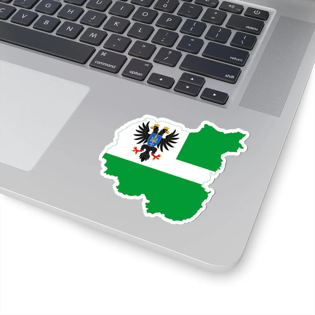 Flag-map of Chernihiv Oblast (Ukraine) STICKER Vinyl Kiss-Cut Decal - The Sticker Space
