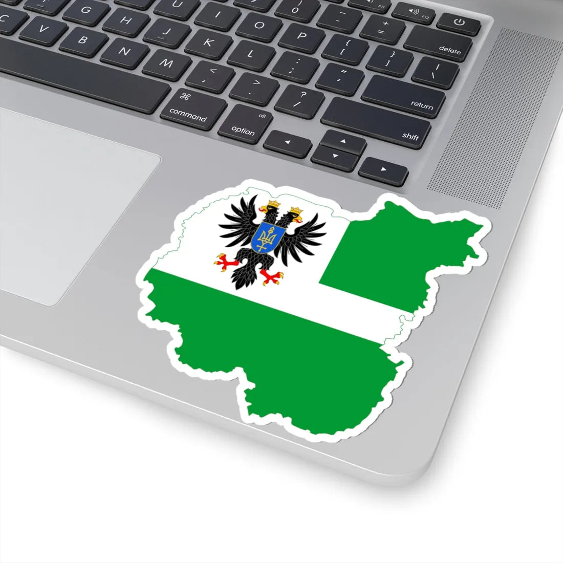 Flag-map of Chernihiv Oblast (Ukraine) STICKER Vinyl Kiss-Cut Decal - The Sticker Space