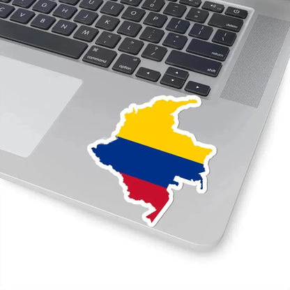 Flag-map of Colombia (Colombia) STICKER Vinyl Kiss-Cut Decal - The Sticker Space
