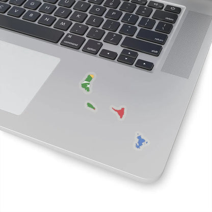 Flag map of Comoros united (Comoros) STICKER Vinyl Kiss-Cut Decal - The Sticker Space