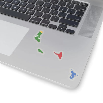 Flag map of Comoros united (Comoros) STICKER Vinyl Kiss-Cut Decal - The Sticker Space