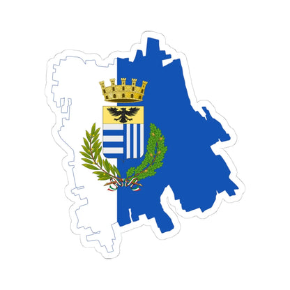 Flag map of Corbetta (Italy) STICKER Vinyl Kiss-Cut Decal 4 Inch White - The Sticker Space