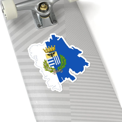 Flag map of Corbetta (Italy) STICKER Vinyl Kiss-Cut Decal - The Sticker Space
