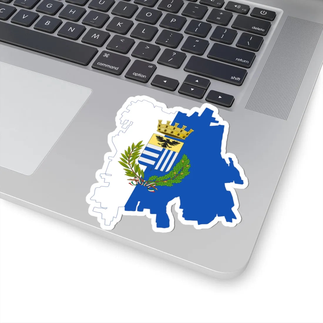 Flag map of Corbetta (Italy) STICKER Vinyl Kiss-Cut Decal - The Sticker Space