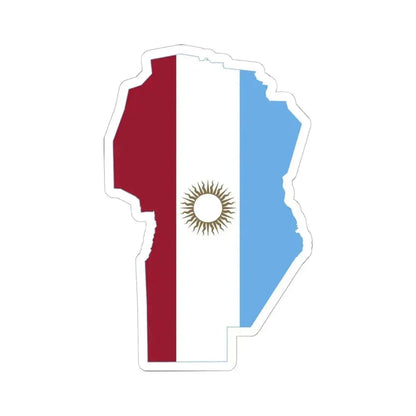 Flag-map of Cordoba Province Argentina (Argentina) STICKER Vinyl Kiss-Cut Decal 6 Inch White - The Sticker Space