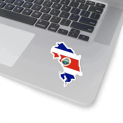 Flag-Map Of Costa Rica (Costa Rica) STICKER Vinyl Kiss-Cut Decal - The Sticker Space