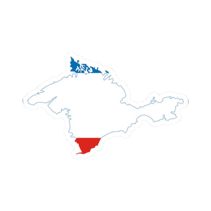 Flag-map of Crimea (Ukraine) STICKER Vinyl Kiss-Cut Decal 2 Inch White - The Sticker Space