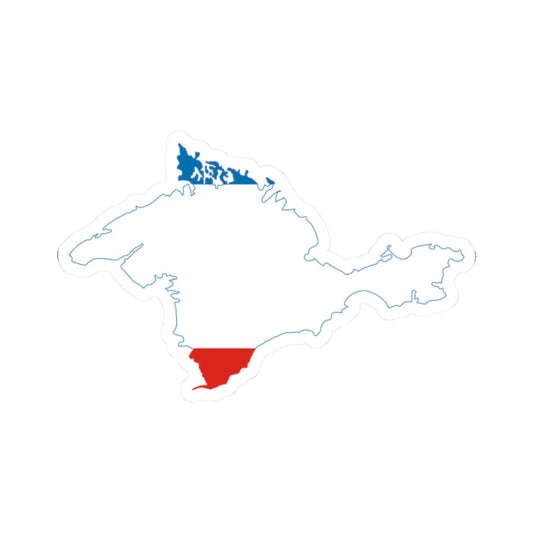 Flag-map of Crimea (Ukraine) STICKER Vinyl Kiss-Cut Decal 2 Inch White - The Sticker Space