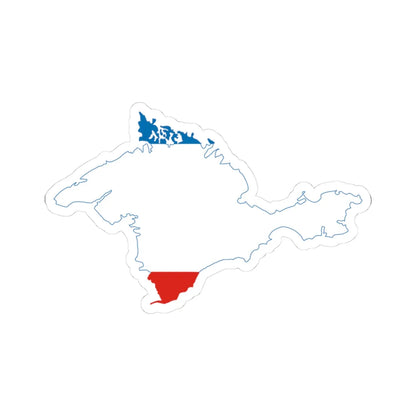 Flag-map of Crimea (Ukraine) STICKER Vinyl Kiss-Cut Decal 3 Inch White - The Sticker Space