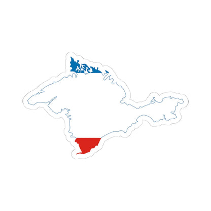 Flag-map of Crimea (Ukraine) STICKER Vinyl Kiss-Cut Decal 4 Inch White - The Sticker Space
