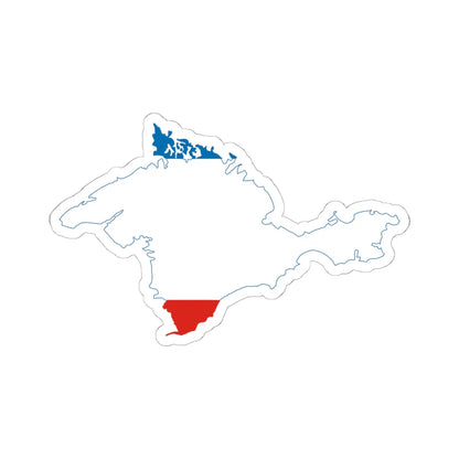 Flag-map of Crimea (Ukraine) STICKER Vinyl Kiss-Cut Decal 6 Inch White - The Sticker Space