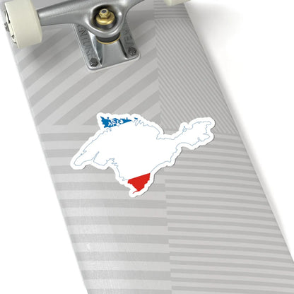 Flag-map of Crimea (Ukraine) STICKER Vinyl Kiss-Cut Decal - The Sticker Space