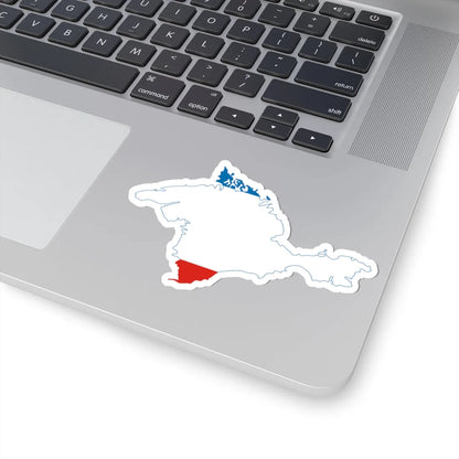 Flag-map of Crimea (Ukraine) STICKER Vinyl Kiss-Cut Decal - The Sticker Space