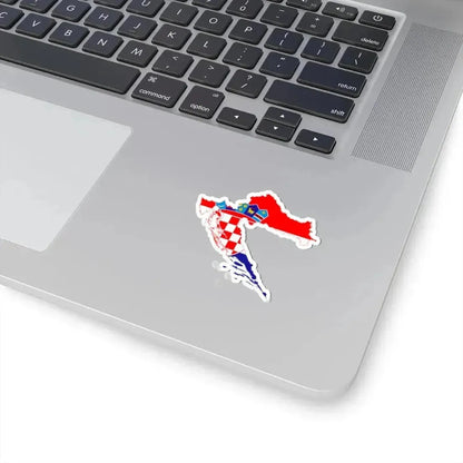 Flag map of Croatia (Croatia) STICKER Vinyl Kiss-Cut Decal - The Sticker Space