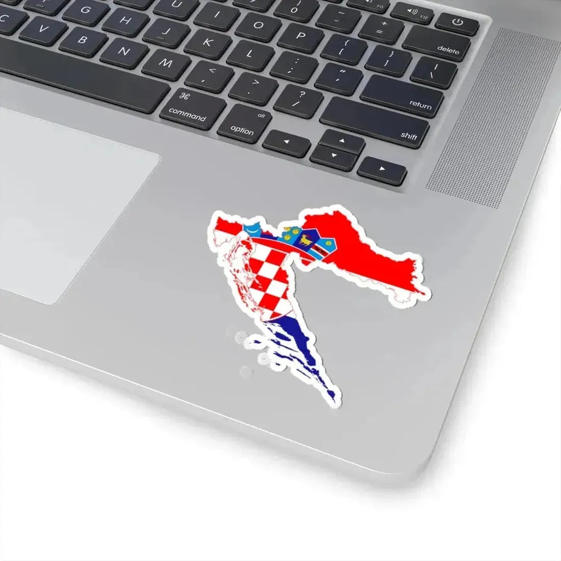 Flag map of Croatia (Croatia) STICKER Vinyl Kiss-Cut Decal - The Sticker Space