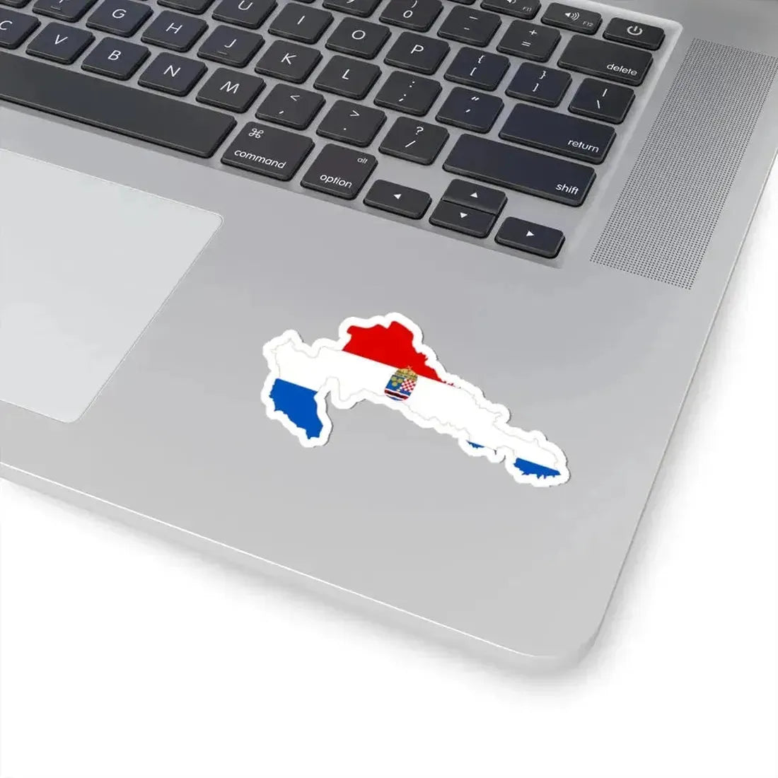 Flag-map of Croatia-Slavonia (Croatia) STICKER Vinyl Kiss-Cut Decal - The Sticker Space