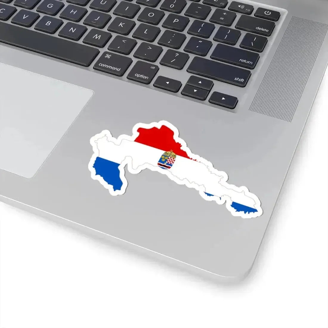 Flag-map of Croatia-Slavonia (Croatia) STICKER Vinyl Kiss-Cut Decal - The Sticker Space