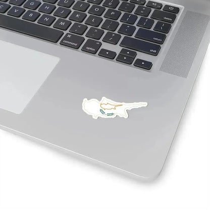 Flag-map of Cyprus 1960 (Cyprus) STICKER Vinyl Kiss-Cut Decal - The Sticker Space