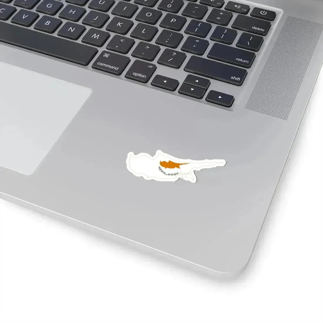 Flag-map of Cyprus (Cyprus) STICKER Vinyl Kiss-Cut Decal - The Sticker Space
