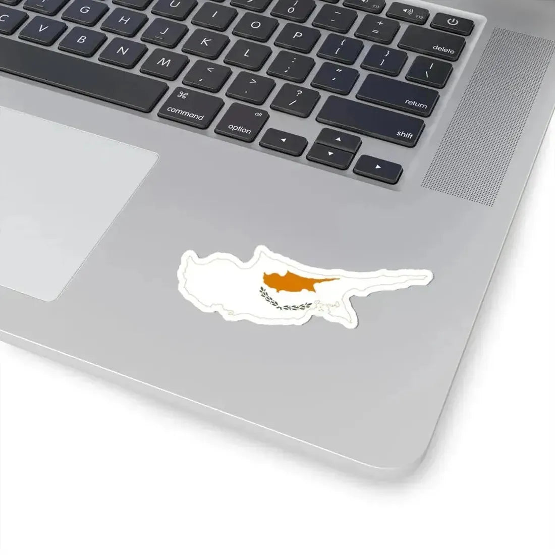 Flag-map of Cyprus (Cyprus) STICKER Vinyl Kiss-Cut Decal - The Sticker Space