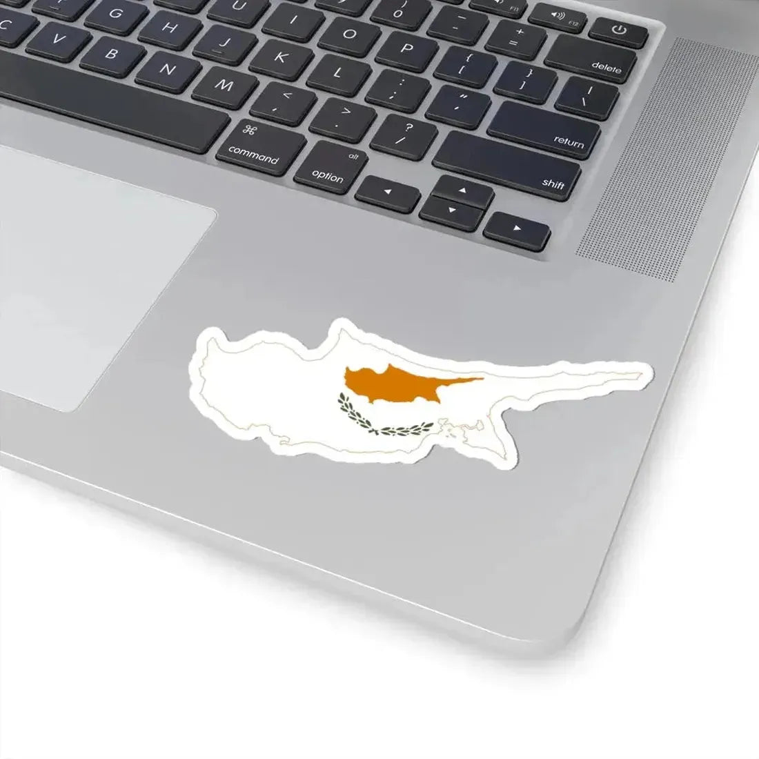 Flag-map of Cyprus (Cyprus) STICKER Vinyl Kiss-Cut Decal - The Sticker Space