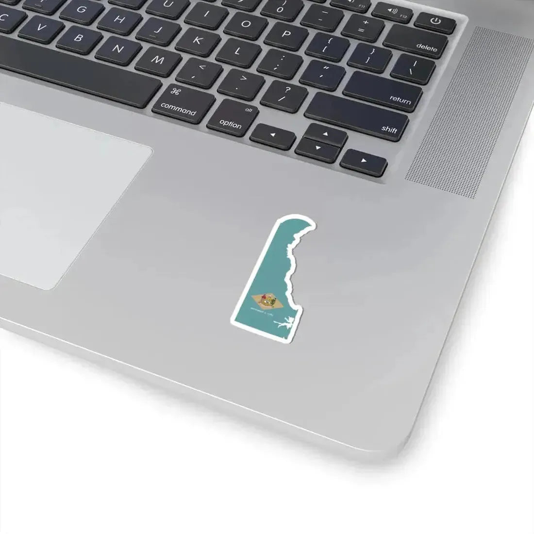 Flag-map of Delaware (United States) STICKER Vinyl Kiss-Cut Decal - The Sticker Space