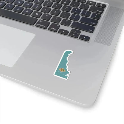 Flag-map of Delaware (United States) STICKER Vinyl Kiss-Cut Decal - The Sticker Space