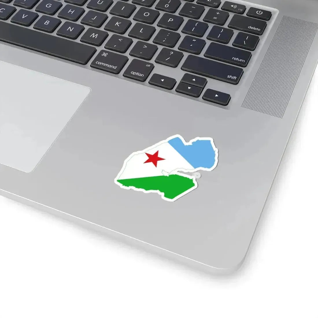 Flag map of Djibouti (Djibouti) STICKER Vinyl Kiss-Cut Decal - The Sticker Space