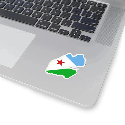 Flag map of Djibouti (Djibouti) STICKER Vinyl Kiss-Cut Decal - The Sticker Space