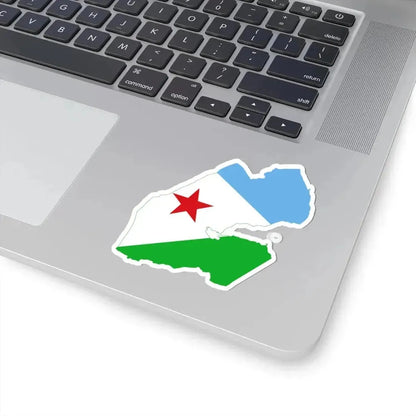 Flag map of Djibouti (Djibouti) STICKER Vinyl Kiss-Cut Decal - The Sticker Space