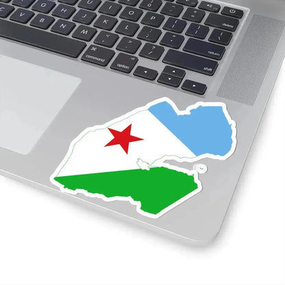 Flag map of Djibouti (Djibouti) STICKER Vinyl Kiss-Cut Decal - The Sticker Space