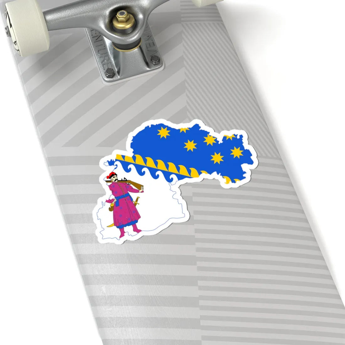 Flag-map of Dnipropetrovsk Oblast (Ukraine) STICKER Vinyl Kiss-Cut Decal - The Sticker Space