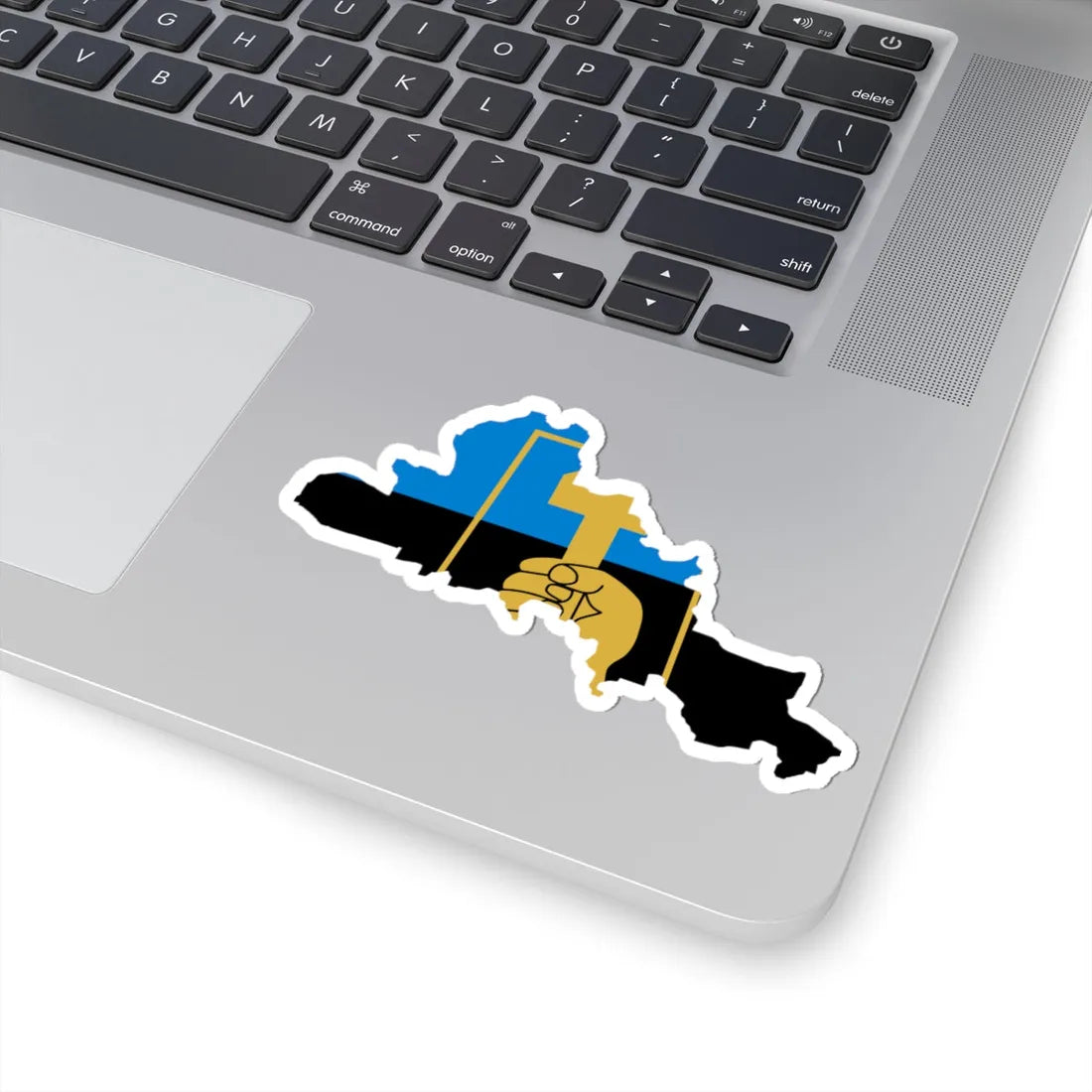 Flag-map of Donetsk (Ukraine) STICKER Vinyl Kiss-Cut Decal - The Sticker Space