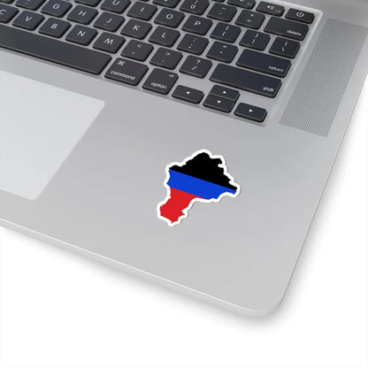 Flag-map of DPR de-facto (Ukraine) STICKER Vinyl Kiss-Cut Decal - The Sticker Space