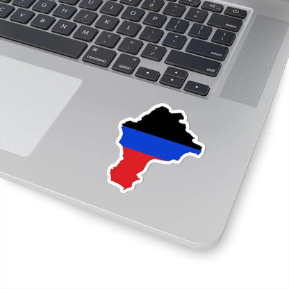 Flag-map of DPR de-facto (Ukraine) STICKER Vinyl Kiss-Cut Decal - The Sticker Space