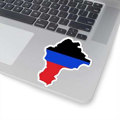 Flag-map of DPR de-facto (Ukraine) STICKER Vinyl Kiss-Cut Decal - The Sticker Space