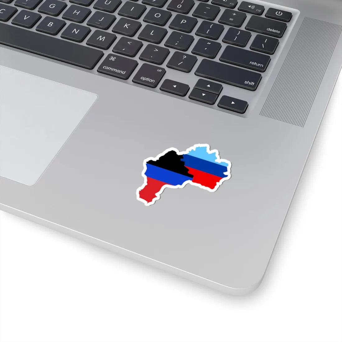 Flag-map of DPRLPR de-facto (Ukraine) STICKER Vinyl Kiss-Cut Decal - The Sticker Space