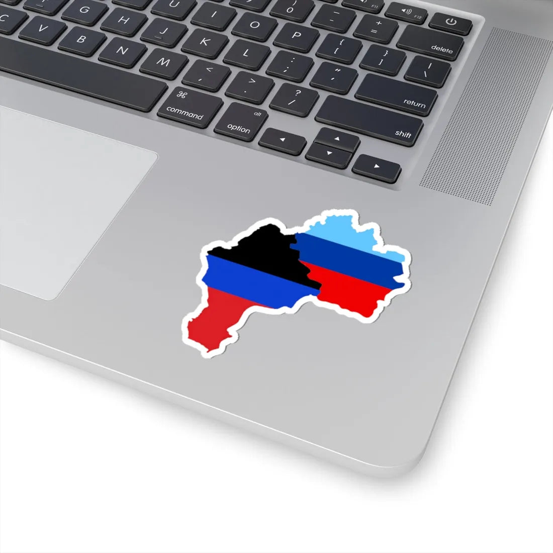 Flag-map of DPRLPR de-facto (Ukraine) STICKER Vinyl Kiss-Cut Decal - The Sticker Space