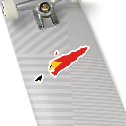 Flag map of East Timor STICKER Vinyl Kiss-Cut Decal - The Sticker Space