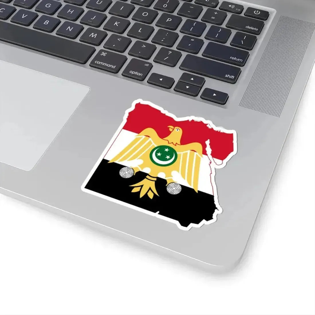 Flag map of Egypt 1952-1958 (Egypt) STICKER Vinyl Kiss-Cut Decal - The Sticker Space