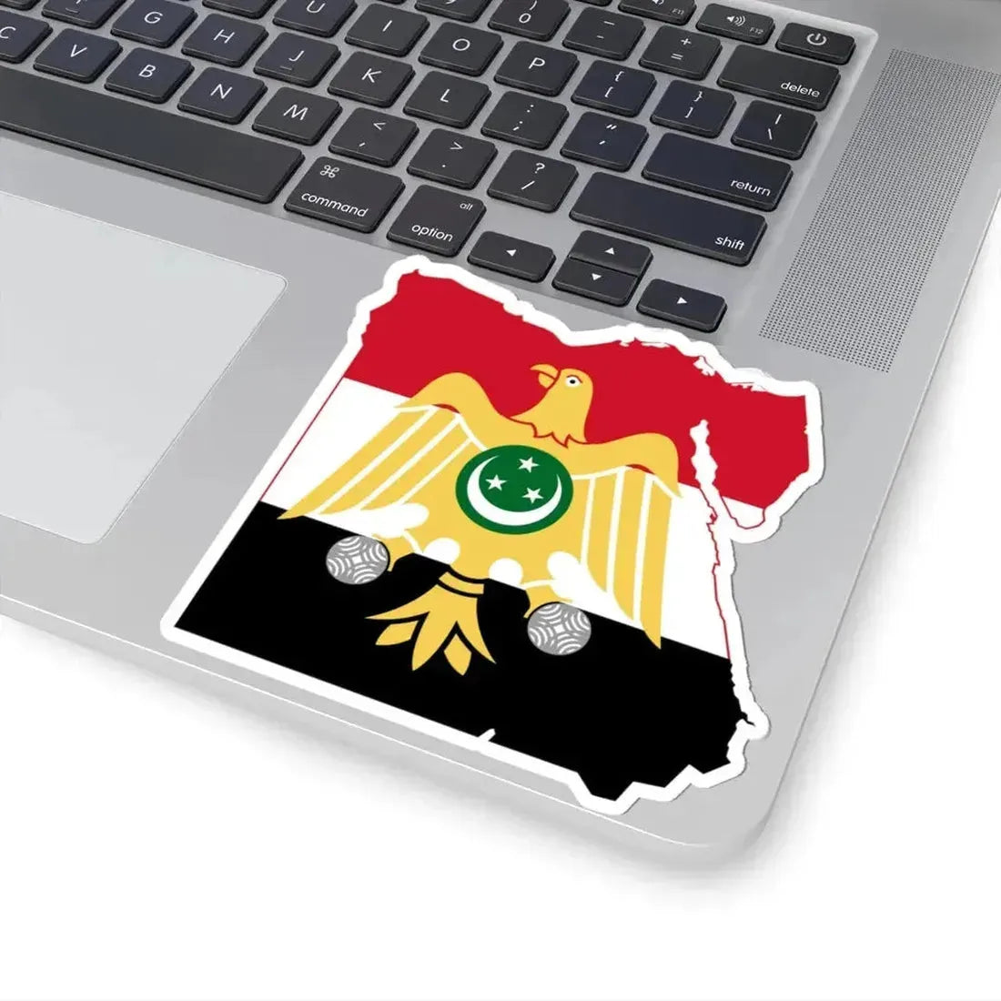 Flag map of Egypt 1952-1958 (Egypt) STICKER Vinyl Kiss-Cut Decal - The Sticker Space