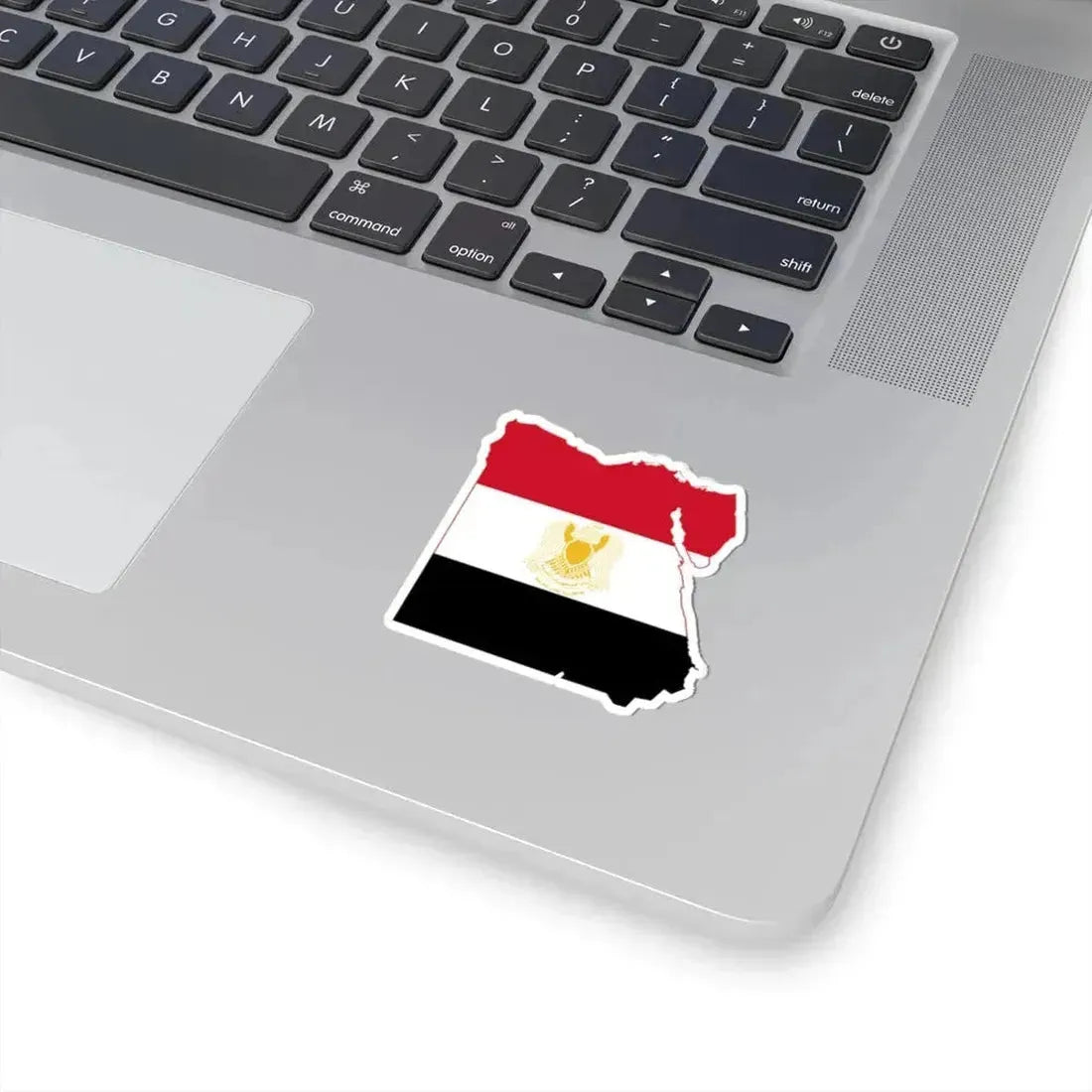 Flag map of Egypt 1972-1984 (Egypt) STICKER Vinyl Kiss-Cut Decal - The Sticker Space
