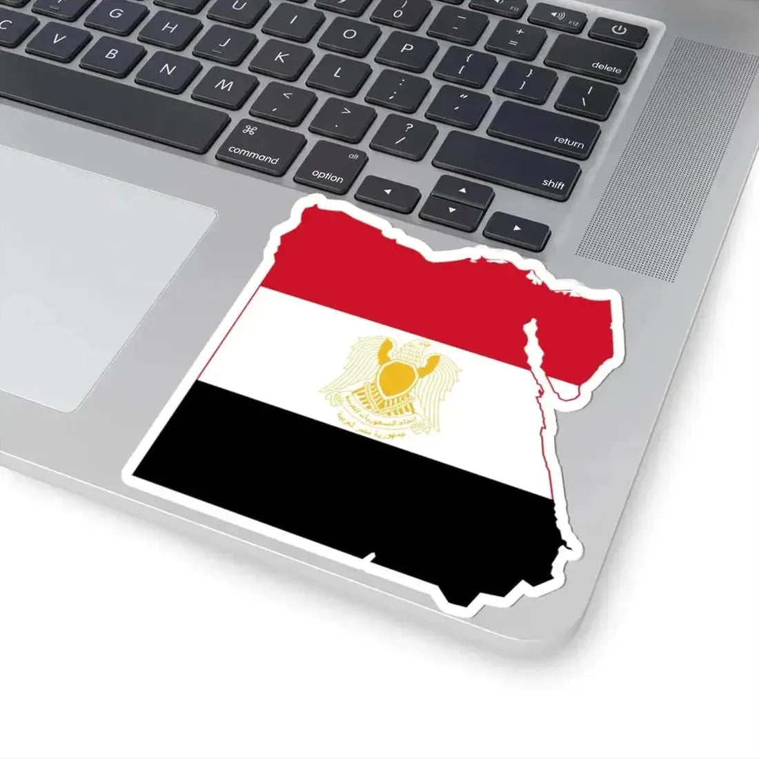Flag map of Egypt 1972-1984 (Egypt) STICKER Vinyl Kiss-Cut Decal - The Sticker Space