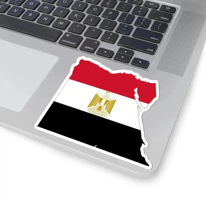 Flag map of Egypt de facto (Egypt) STICKER Vinyl Kiss-Cut Decal - The Sticker Space