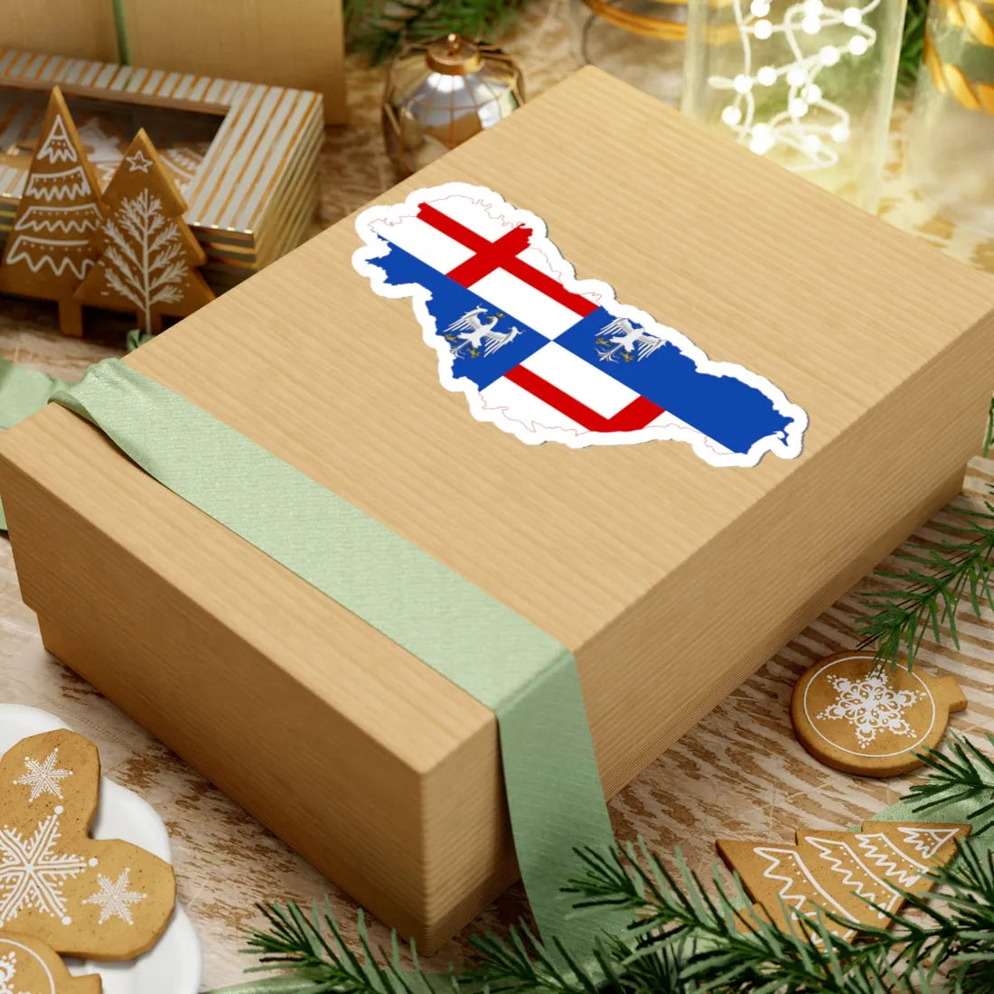 Flag map of Emilia (Italy) STICKER Vinyl Kiss-Cut Decal - The Sticker Space