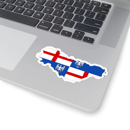 Flag map of Emilia (Italy) STICKER Vinyl Kiss-Cut Decal - The Sticker Space